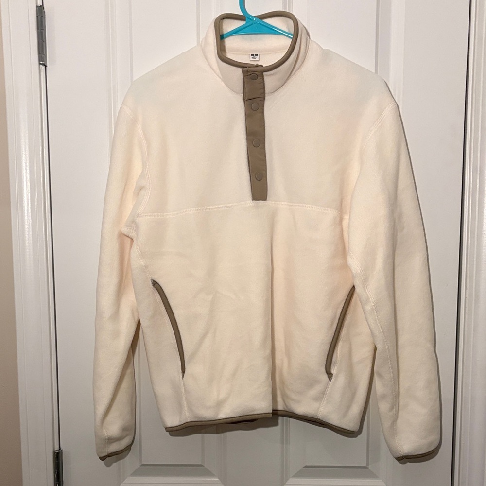 Uniqlo Fleece Button-Up Long-Sleeve Pullover